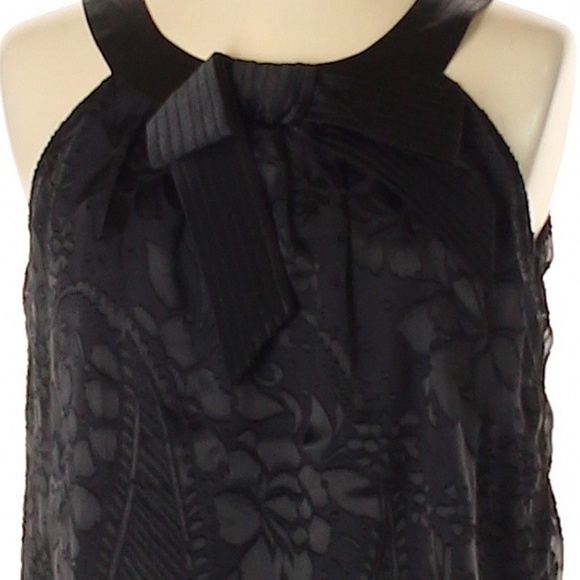 Tibi Sleeveless Blouse w/ Bow at Neckline - Picture 2 of 4
